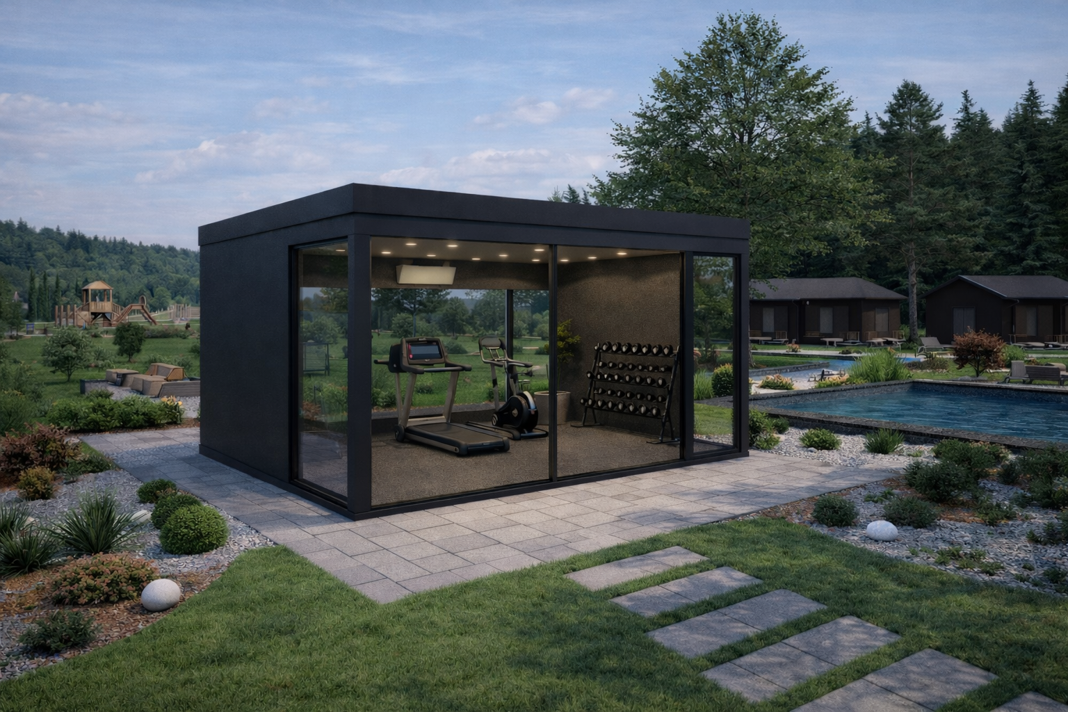 Gym Box 9×3 Premium – Siłownia Kontenerowa Klasy Półkomercyjnej